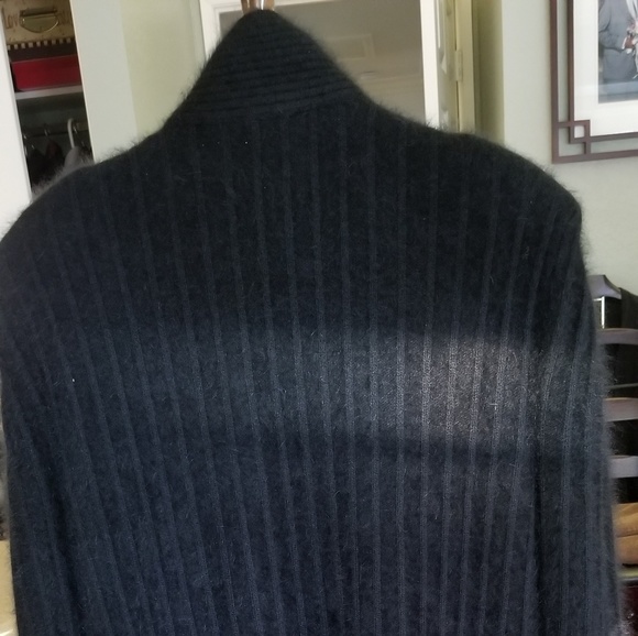 angora wool coat nylon lining with appliques - Picture 2 of 4